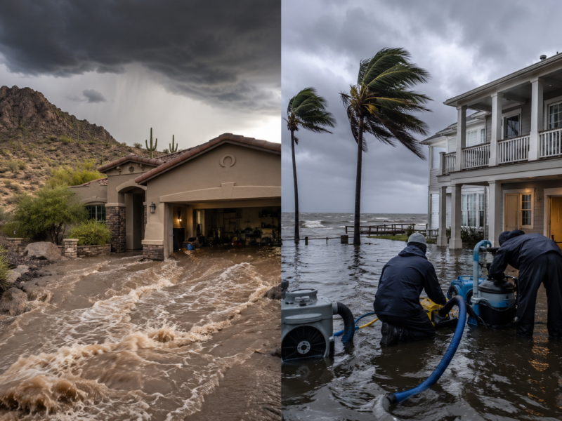Desert Flash Floods vs. Gulf Coast Hurricanes: How Water Damage Risk (and Restoration) Differs by Climate