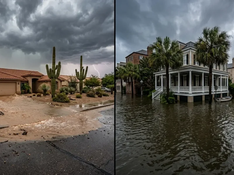 Desert vs Coastal Flooding: Water Damage Restoration in Mesa AZ vs Charleston SC